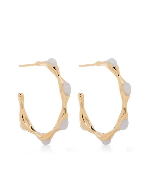 Missoma Metallic Magma Moonstone Hoop Earrings