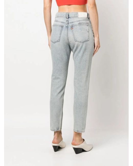 Ports 1961 Blue Cropped Slim-Cut Jeans
