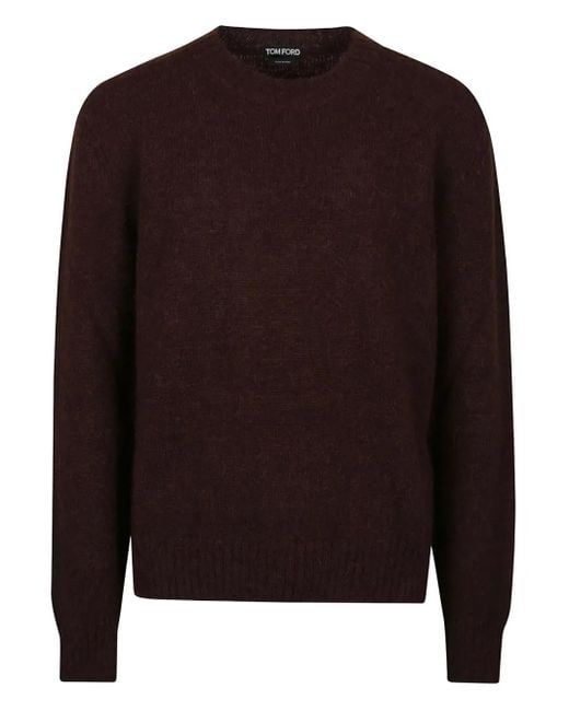 メンズ Tom Ford アルパカウール プルオーバー Brown