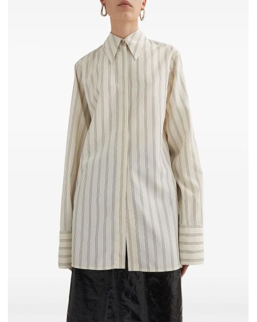 Jil Sander Natural Striped Shirt