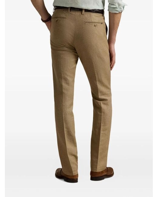 Polo Ralph Lauren Natural Slim-Cut Houndstooth Trousers for men