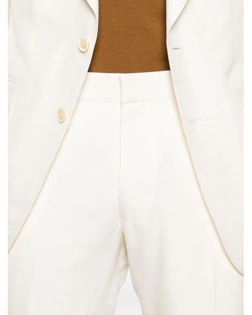 Tom Ford White Side-Strap Single-Breasted Suit for men