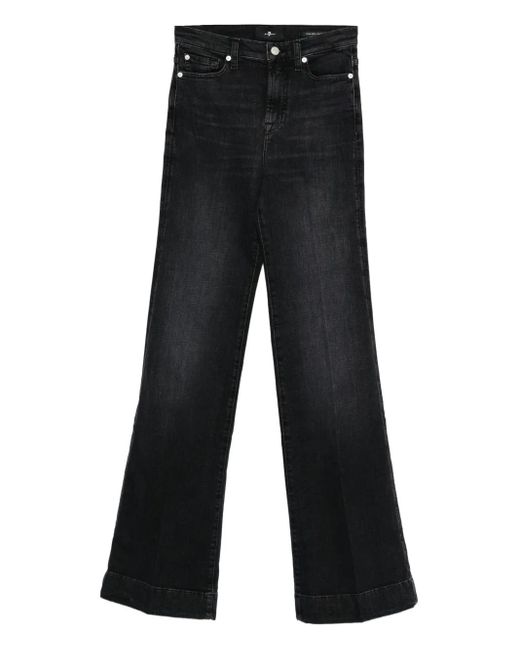 7 For All Mankind Black Jeans mit ausgestelltem Bein