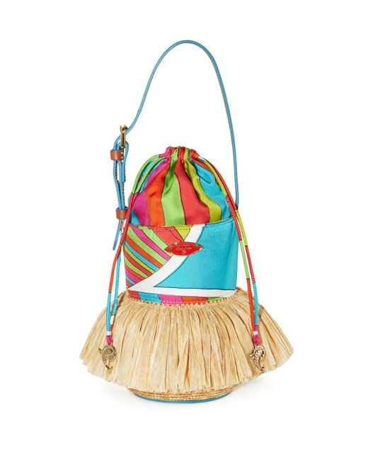 Emilio Pucci Nella Bucket-Tas in het Blue