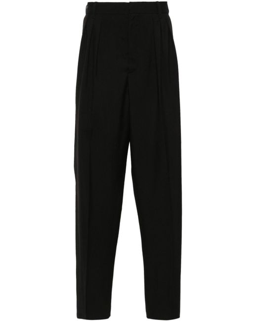 Pantaloni sartoriali con pieghe di KENZO in Black da Uomo