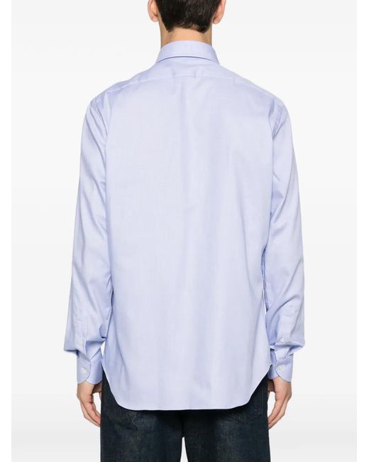 Dell'Oglio White Buttoned Long-Sleeve Shirt for men