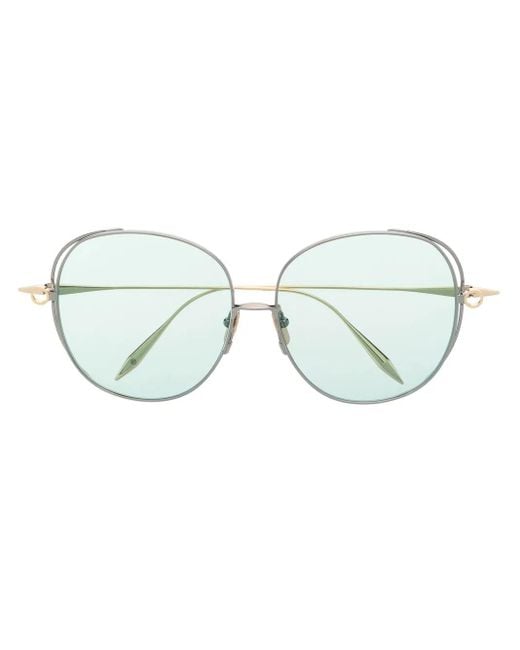 Dita Eyewear Blue Arohz Oversize Round-Frame Sunglasses