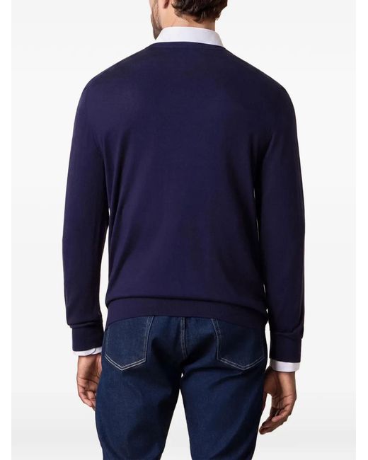 Brooks Brothers Blue Crew-Neck Sweater for men