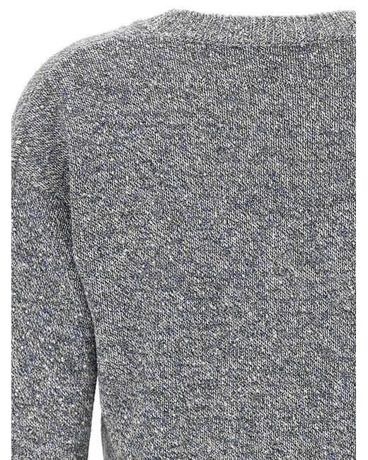 Kangra Gray Micro-Sequin V-Neck Sweater