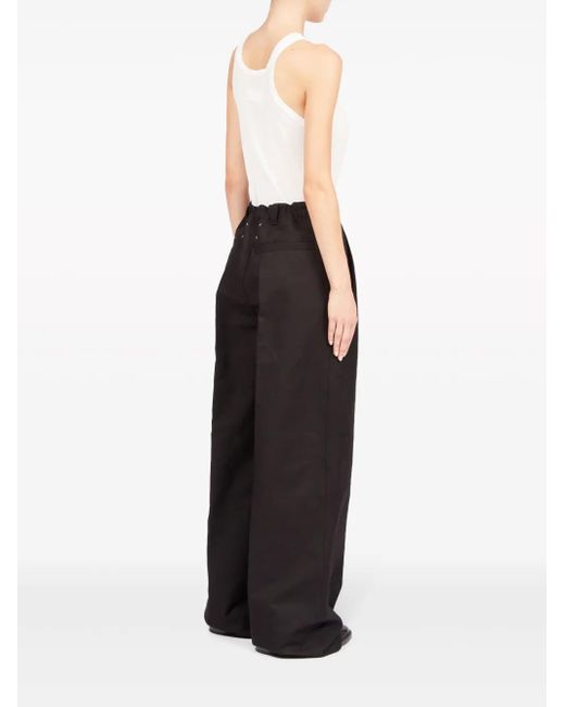 Maison Margiela Blue Wide-Leg Tailored Trousers