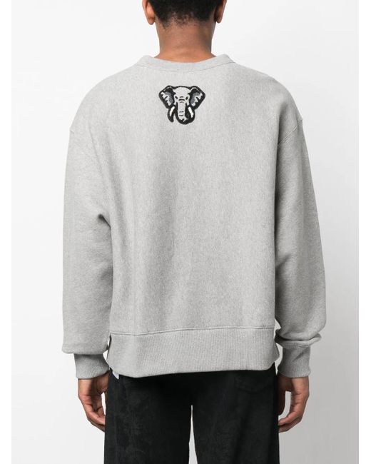 KENZO Sweatshirt Mit Logo-Patch in Gray für Herren