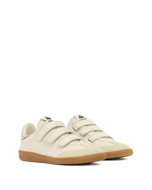 Isabel Marant White Beth Leather Sneakers