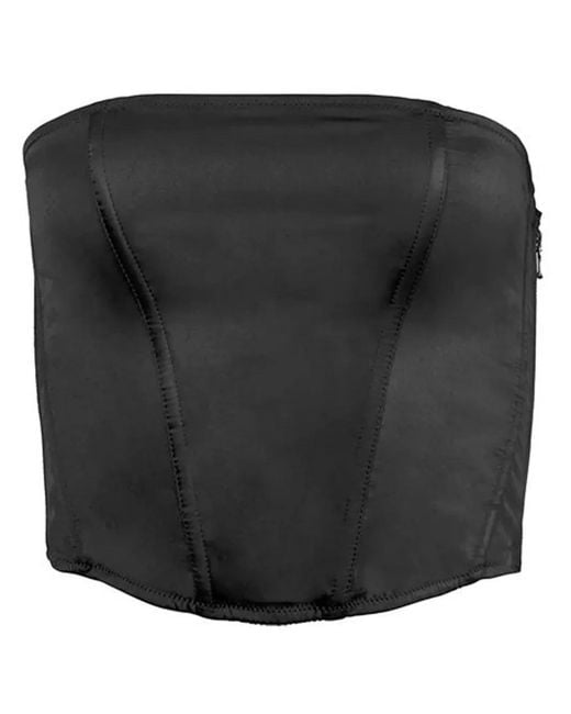 Fleur du Mal Zijden Cropped Top in het Black
