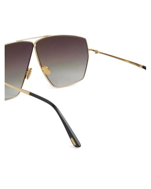 Tom Ford Gray Stella Geometric-Frame Sunglasses