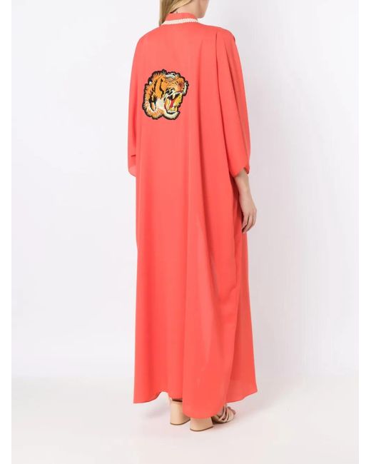 Olympiah タイガーパッチ ローブコート Red