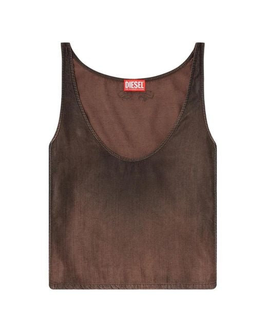 DIESEL Brown Tank Top