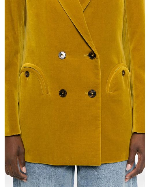 Blazé Milano Yellow Velvet Blazer