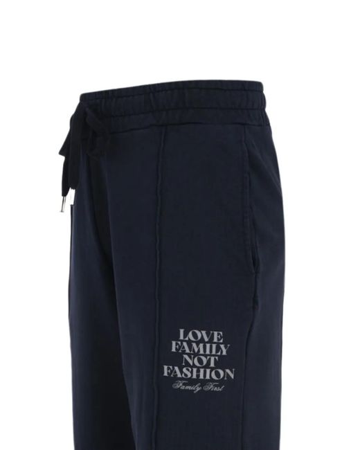 FAMILY FIRST Blue Lfnf Drawstring Track Pants for men