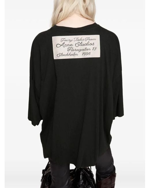 Acne Black T-Shirt mit Print
