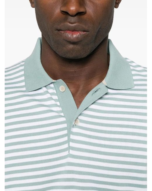 Paul & Shark Blue Striped Polo Shirt for men