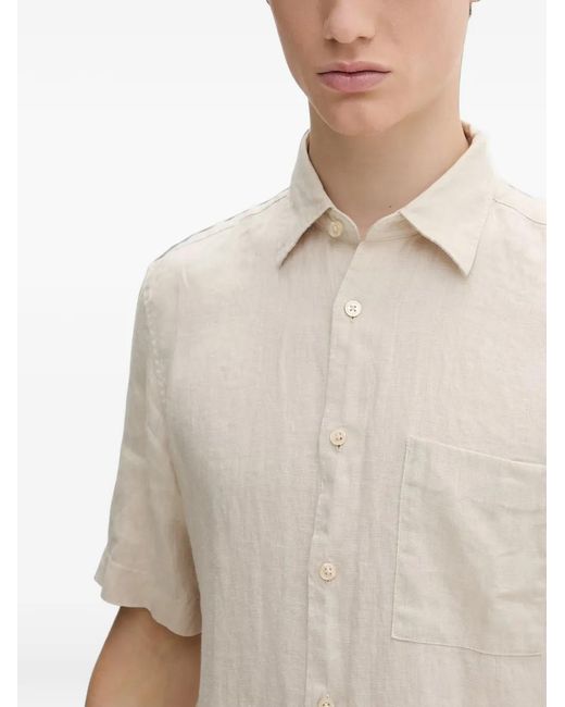 Marc O' Polo Natural Short-Sleeve Chest-Pocket Shirt for men