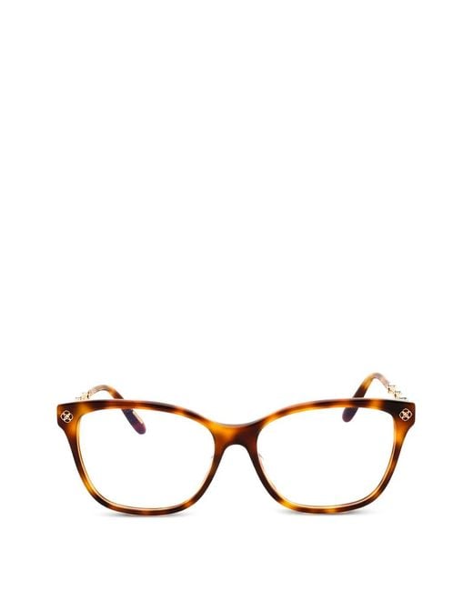 Chopard Brown Square-Frame Glasses