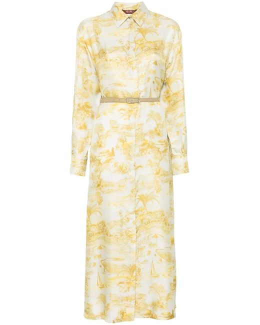 Max Mara Svelto Maxi Dress in Metallic | Lyst UK