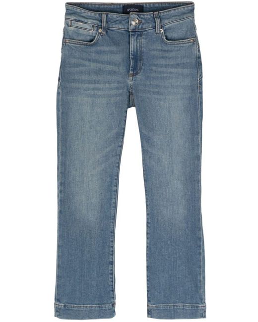 Umbria distressed straight jeans Sportmax de color Blue
