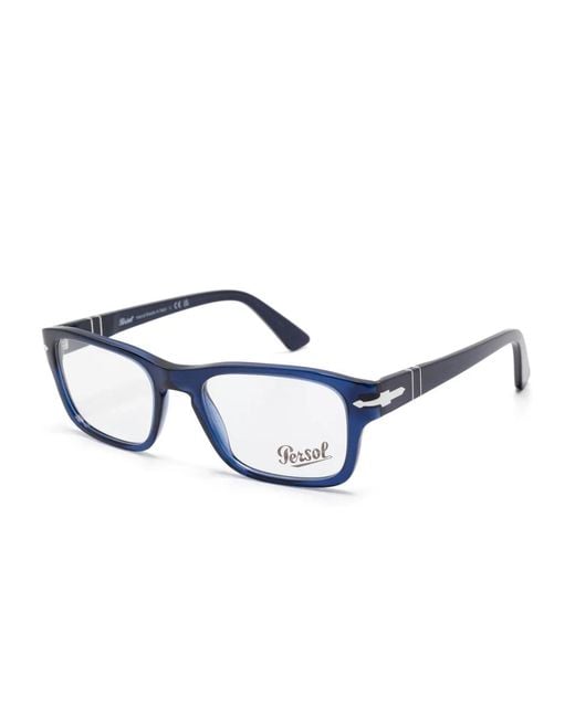 Persol Blue Rectangle-Frame Glasses for men