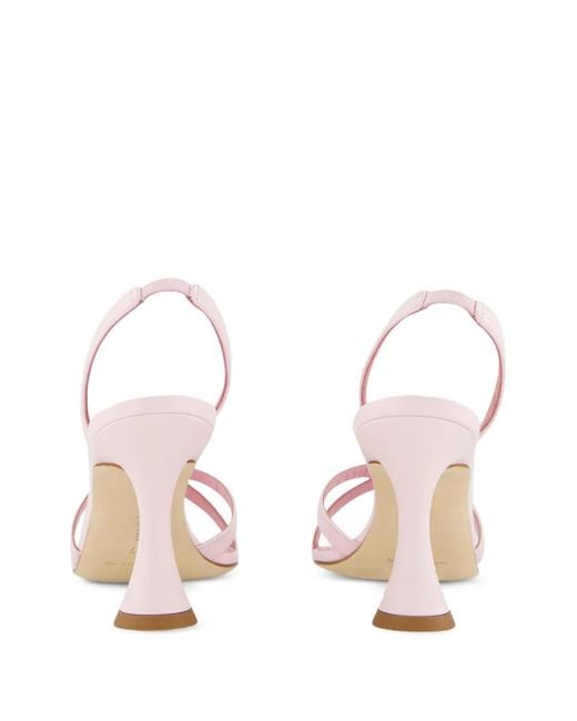 Manolo Blahnik Pink 90Mm Ammoursli Slingback Sculpted-Heel Sandals