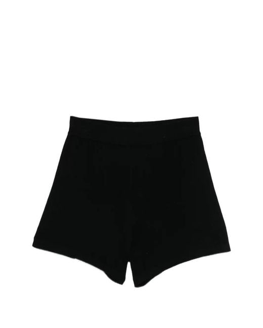 Bompard Black Elasticated-Waist Shorts