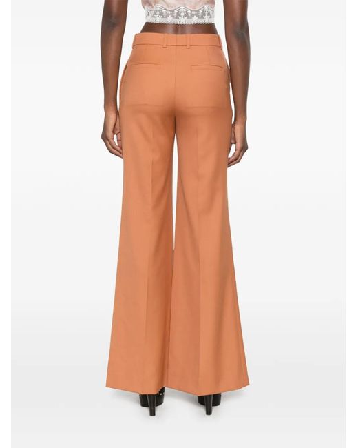 Chloé Brown Belt-Loop Pocket Trousers