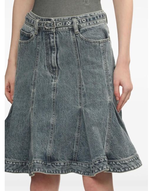 3.1 Phillip Lim Blue Belted Denim Skirt