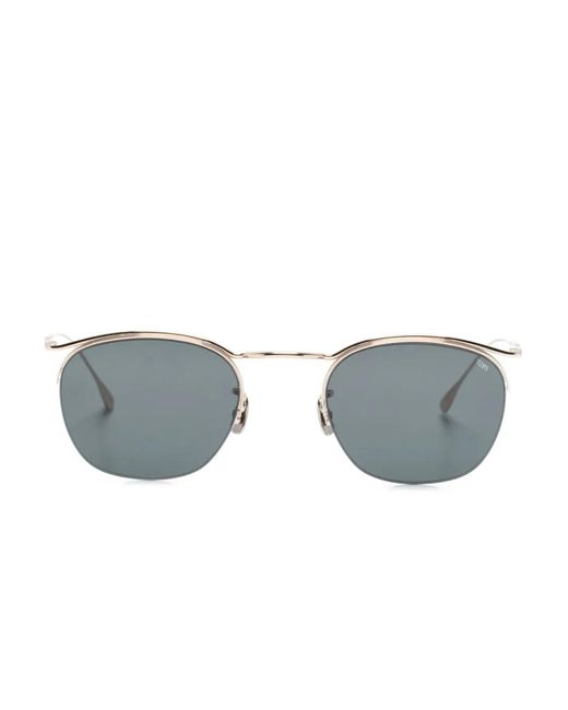 Eyevan 7285 Gray Round-Frame Sunglasses