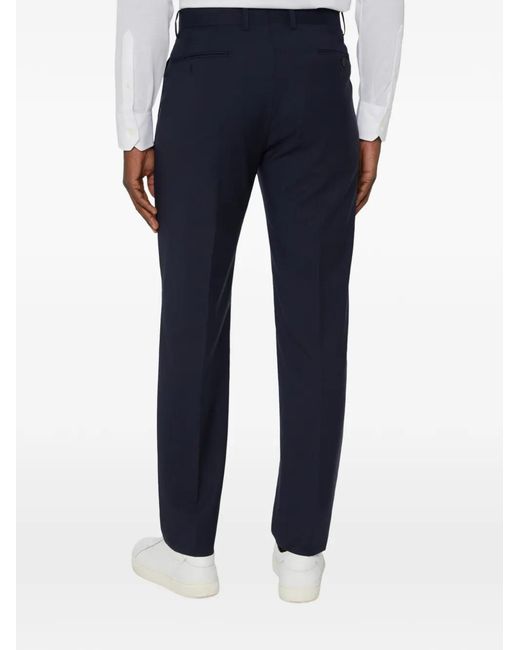 Boggi Blue B Aria Wool Trousers for men