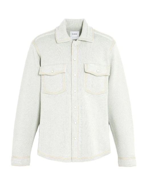 Barrie White Knitted Overshirt for men