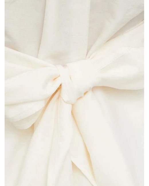 Sisley White Wrap-Style Long-Sleeve Blouse