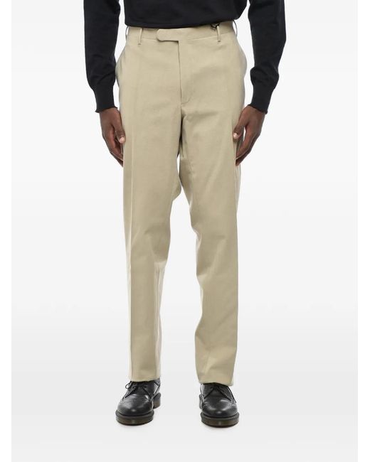 Corneliani Natural Pressed-Creases Tailored Trousers for men