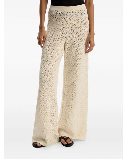 12 STOREEZ White Cotton Knit Trousers