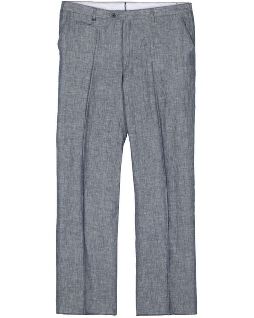 Corneliani Gray Mid-rise Tailored Trousers for men