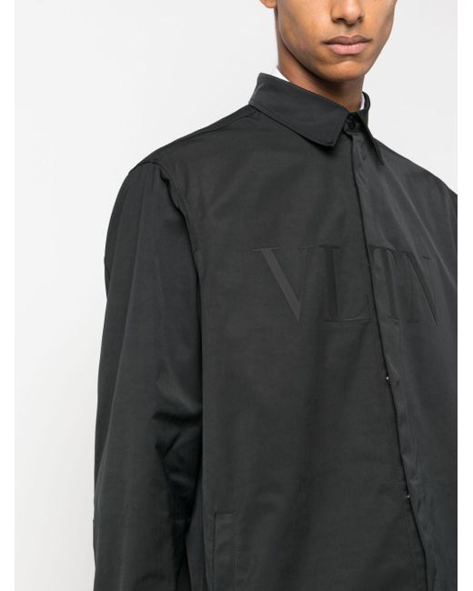Valentino Garavani Overhemd Met Verborgen Sluiting in het Black voor heren