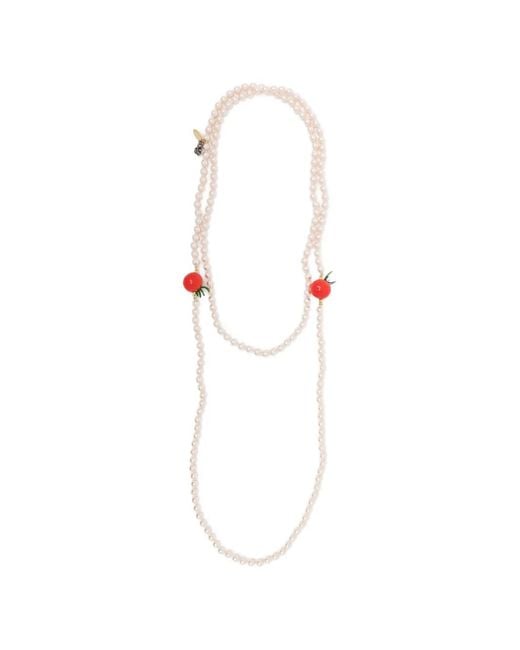 Doublet White Food-Sample Faux-Pearl Necklace for men