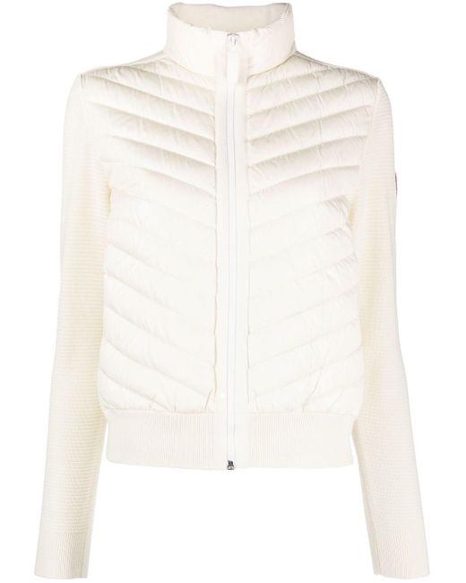 Canada Goose Quilted Knit Jacket in White | Lyst