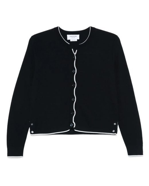 Thom Browne 4bar ストライプ カーディガン Black