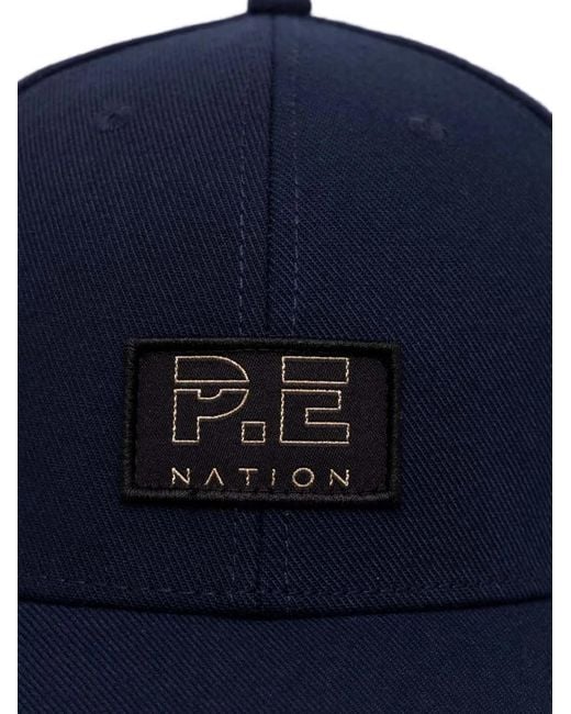 P.E Nation Blue Logo-Patch Baseball Cap