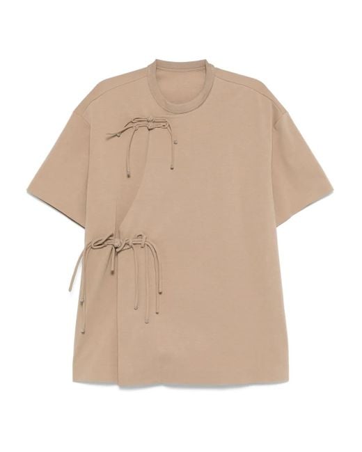 T-Shirt A Maniche Corte di JNBY in Natural
