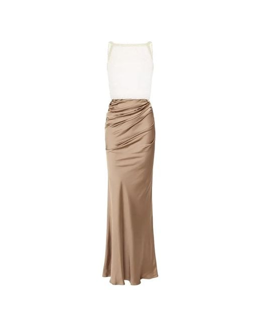 Elisabetta Franchi Natural Carpet Dress