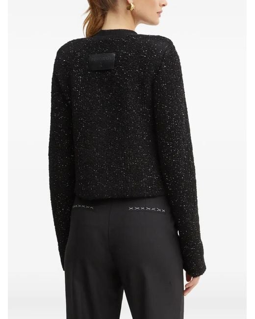 Patrizia Pepe Black Button Pocket Top