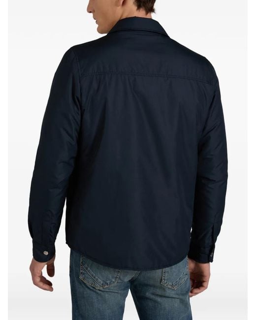 Slowear Blue Padded Shirt Jacket for men