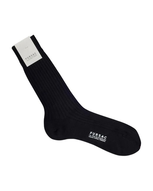 Fursac Blue Ribbed Socks for men